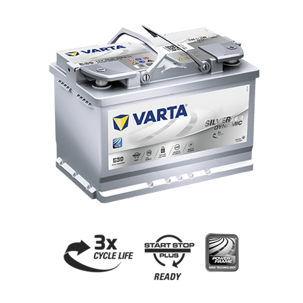 BATTERIA VARTA 70AH E39 AGM START&STOP