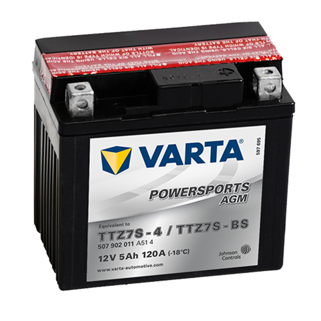 Immagine di Batteria Moto Varta POWERSPORTS AGM 507902011  TTZ7S-BS