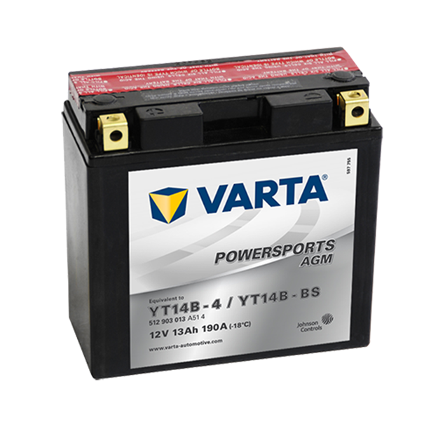 Immagine di Batteria Moto Varta POWERSPORTS AGM 512903013  YT14B-BS