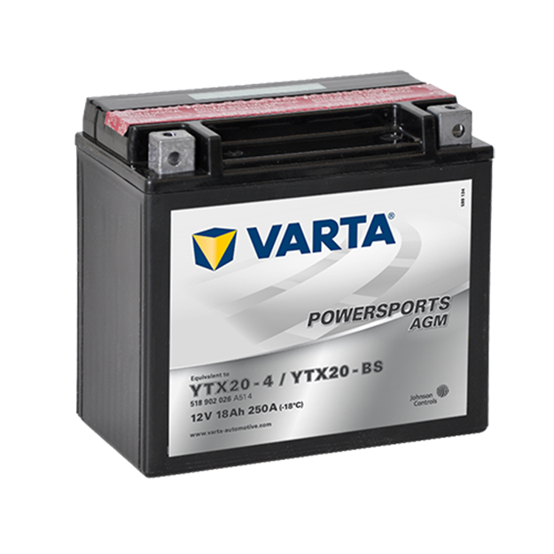 Picture of Batteria Moto Varta POWERSPORTS AGM 518902026 YTX20-BS