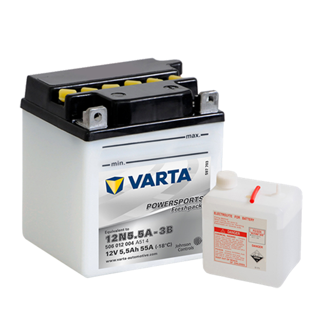 Immagine di Batteria Moto Varta POWERSPORTS Freshpack 506012004 (12N5.5A-3B)