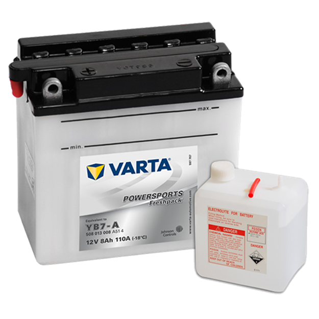 Picture of Batteria Moto Varta POWERSPORTS Freshpack 508013008 YB7-A