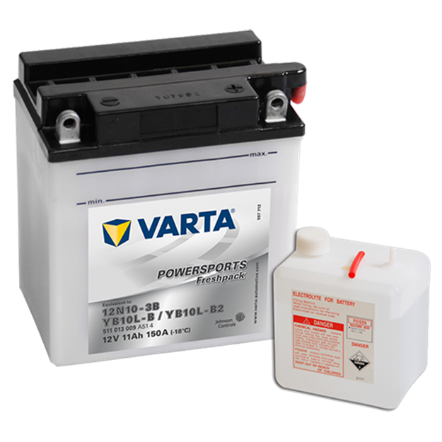Immagine di Batteria Moto Varta POWERSPORTS Freshpack 511013009 YB10L-B