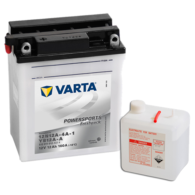 Immagine di Batteria Moto Varta POWERSPORTS Freshpack 512011012 YB12A-A