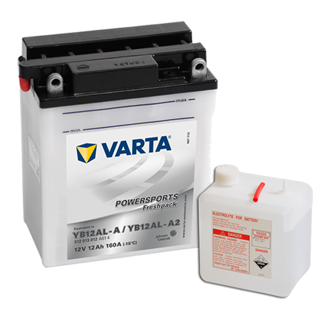 Picture of Batteria Moto Varta POWERSPORTS Freshpack 512013012 YB12AL-A2