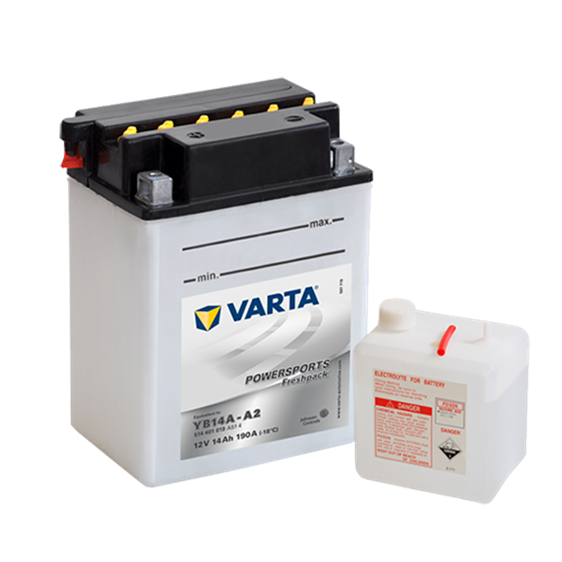 Immagine di Batteria Moto Varta POWERSPORTS Freshpack 514401019 YB14A-A2