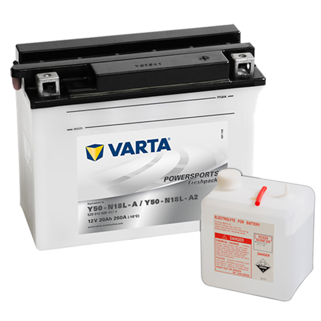 Immagine di Batteria Moto Varta POWERSPORTS Freshpack 520012020 Y50N18L-A2