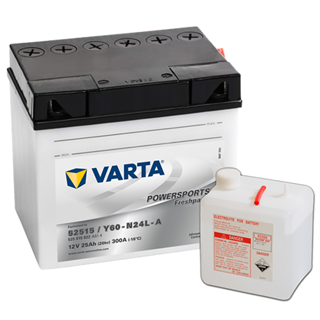 Picture of Batteria Moto Varta POWERSPORTS Freshpack 525015022  (52515) (Y60-N24L-A)