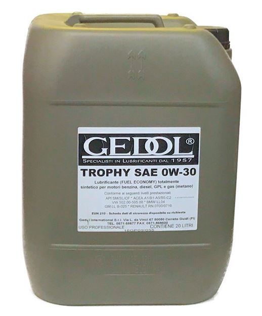 Evocomponents. OLIO MOTORE GEDOL 0W30 TROPHY LT.20