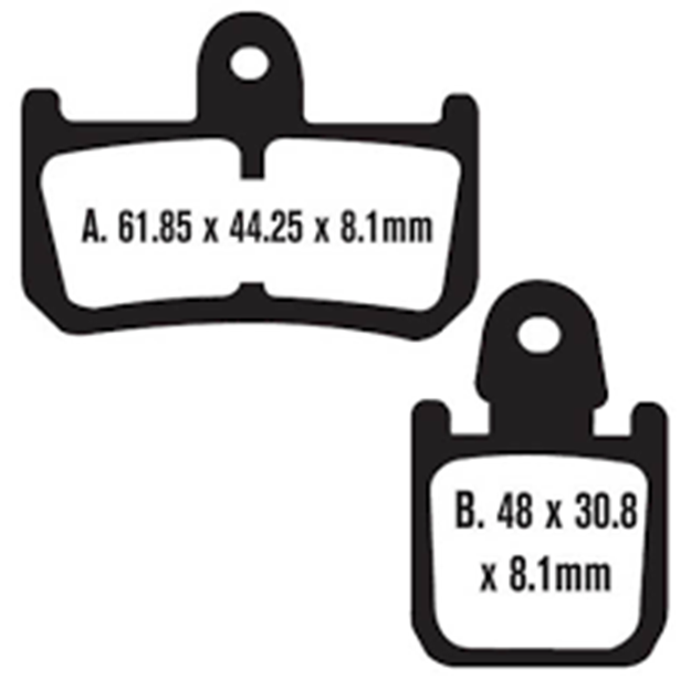 Immagine di PASTIGLIE FRENO ANTERIORE SINTERIZZATE EBC MOD. FA442/4HH