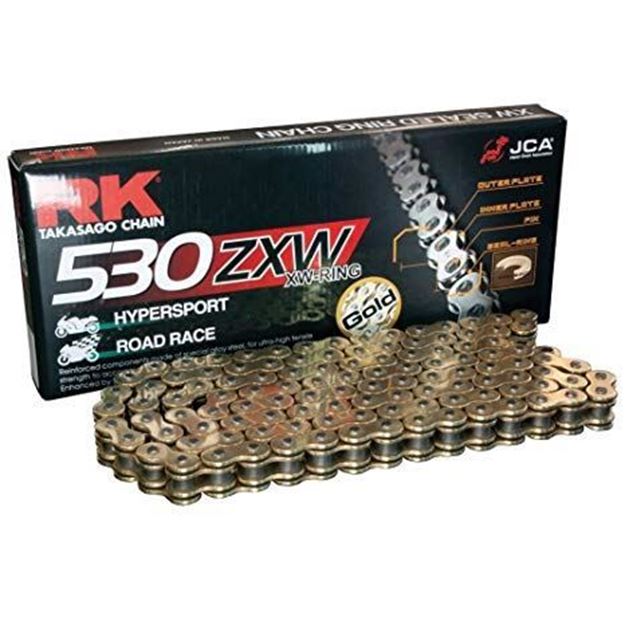 530 O-anello In Oro Moto Catena 120 Links Per ATV Moto Dirt Bike - Foto 8