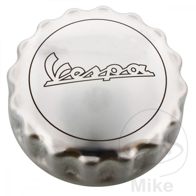 Immagine di TAPPO SERBATOIO IN ALLUMINIO CON LOGO ORIGINALE VESPA