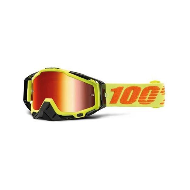 Immagine di MASCHERA 100% RACECRAFT NEON ATTACK - LENTE A SPECCHIO ROSSA