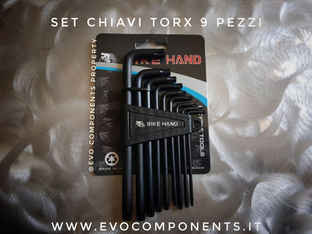 Immagine di Chiavi Torx Set 9 pezzi Bike Hand colore nere
