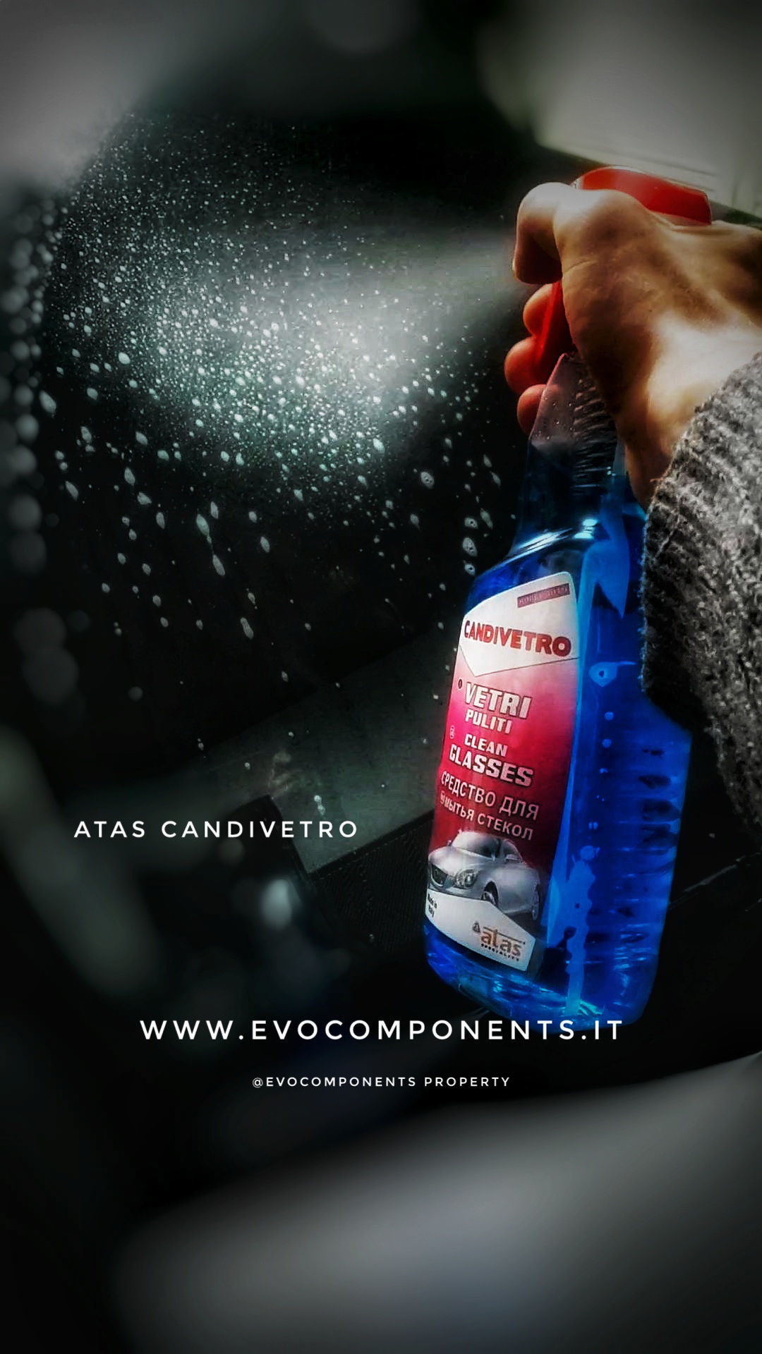 Evocomponents. Atas Candivetro Detergente Per Vetri Spray