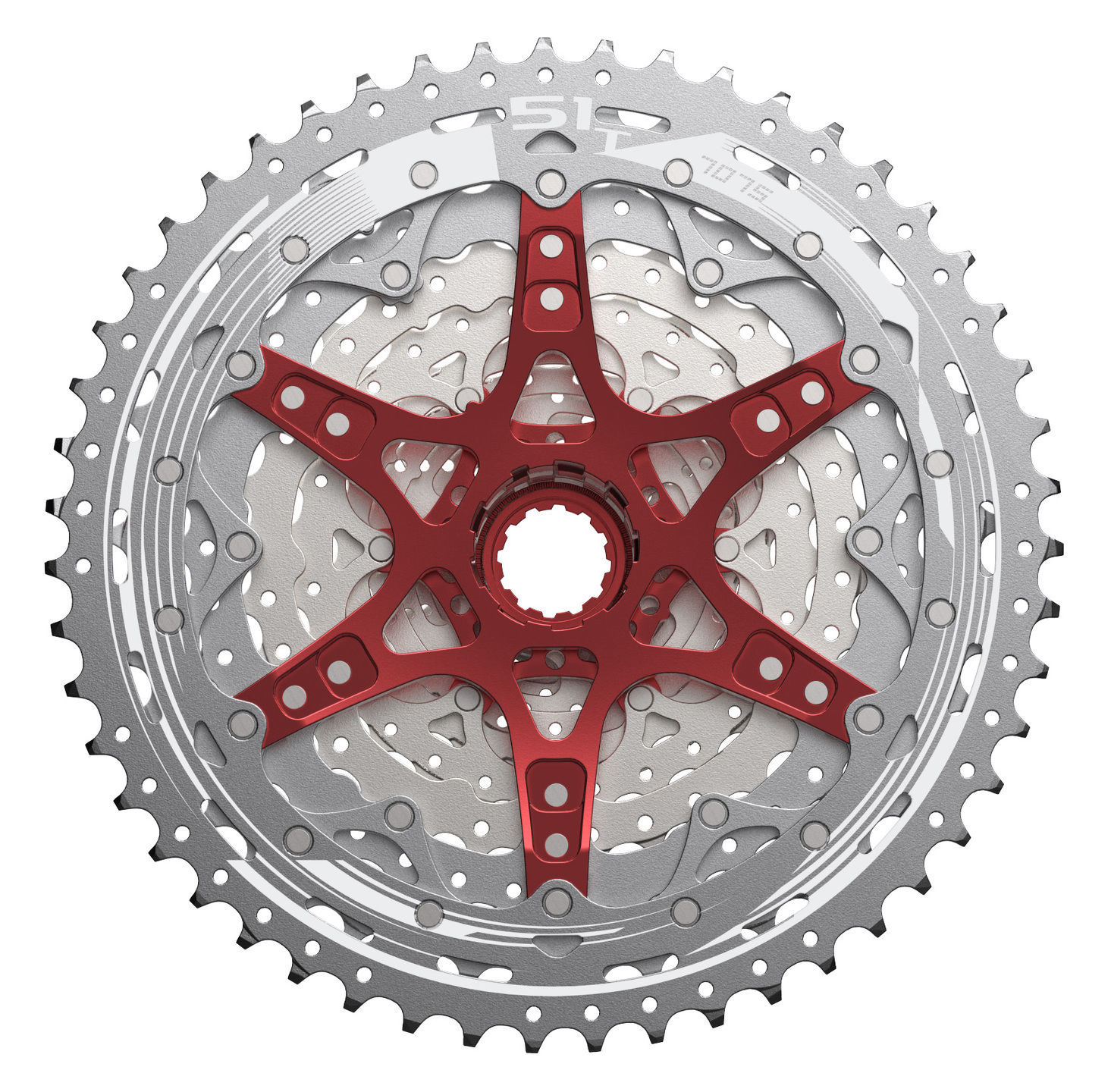 Cassette SunRace 12 Vitesses 11-51t - Compatible Shimano HG (Argent, Neuf)