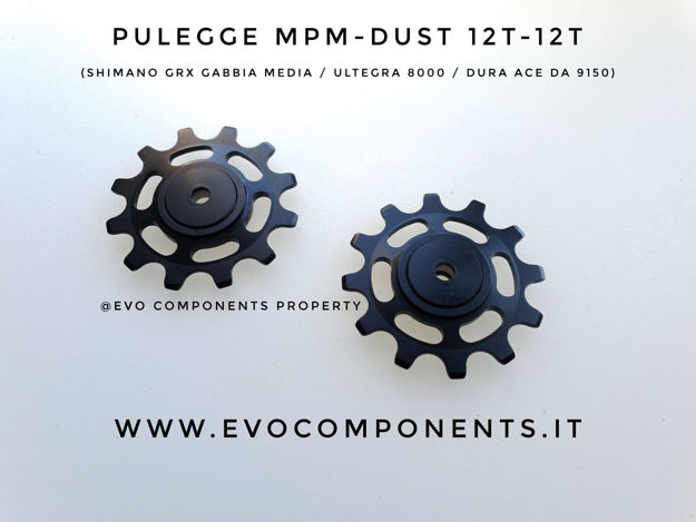 Immagine di MPM-TECH  Dust pulegge cambio 12-12t  Shimano ultegra 8000 / dura ace 9150 / grx gabbia media / shimano mtb 11v