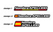 Picture of Personalized stickers NAME, SURNAME, FLAG