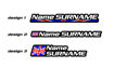 Picture of Personalized stickers NAME, SURNAME, FLAG