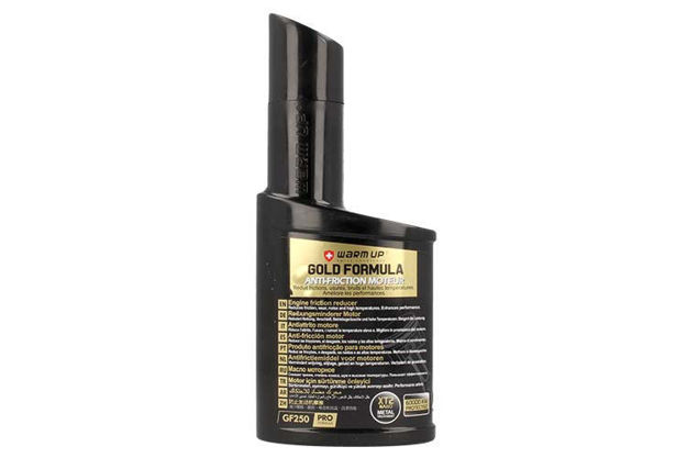 Immagine di WARM UP Gold Formula GF250 Additivo Antiattrito Olio Motore Cambio Manuale Servosterzo Differenziale 250ml