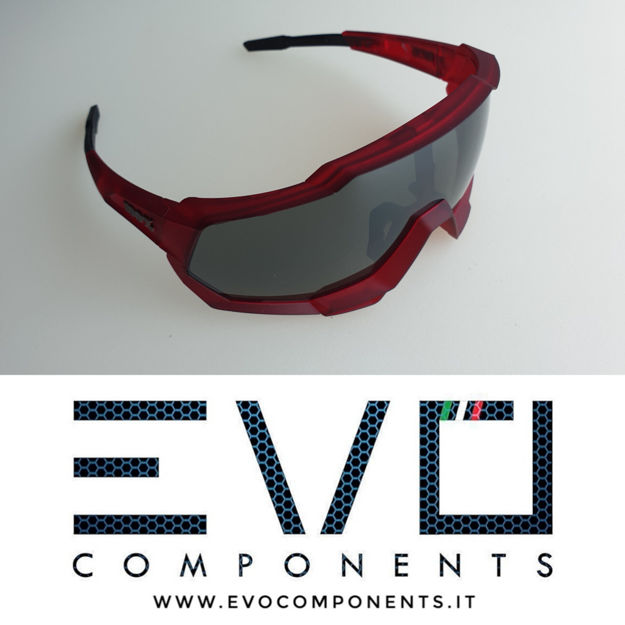 Occhiali 100 Speedtrap Matte Red Matte Black Black Mirror