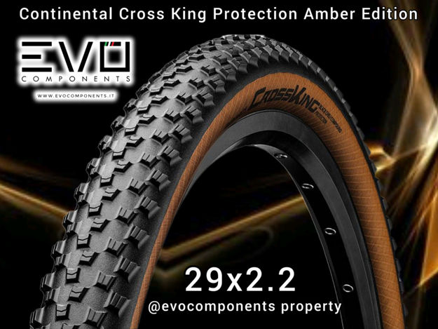 Immagine di Continental Cross King ProTection 29x2.2 tubeless ready Black Chilly Compound Amber Edition pieghevole