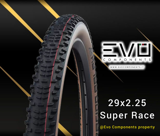 Picture of Copertone SCHWALBE RACING RALPH 29x2.25 TL-E Evo Line SuperRace Addix Speed nero transparent skin