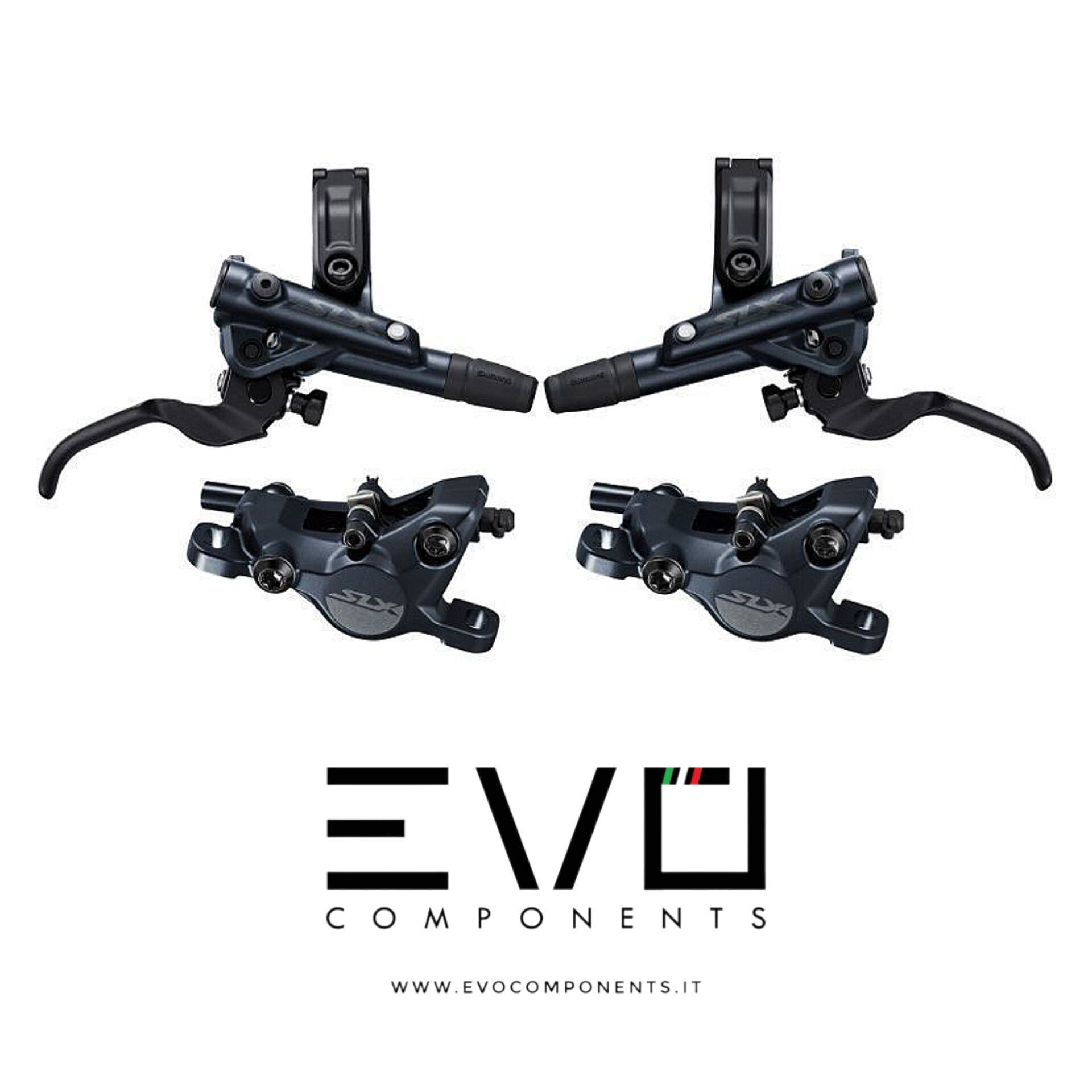 Freno a disco Shimano SLX anteriore/posteriore, BR-M7100MPRX, resina