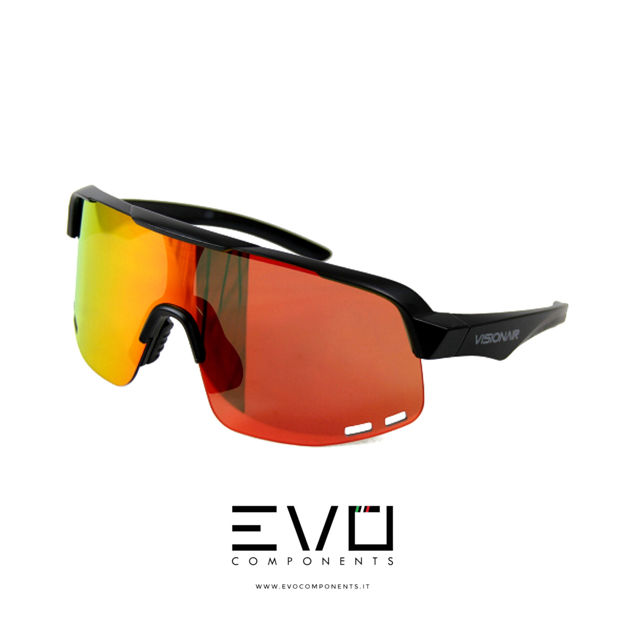 Immagine di OCCHIALI  VISIONAIR BLACK MATT LENTI REVO RED ANTIAPPANAMENTO