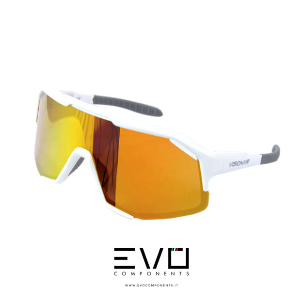 Immagine di OCCHIALI  VISIONAIR WHITE MATT LENTI REVO ORANGE ANTIAPPANAMENTO