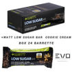 Immagine di +Watt Low Sugar Bar Box 24 barrette gusto Cookie Cream