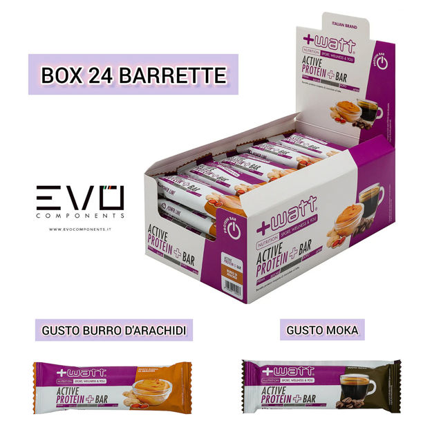 Immagine di +WATT Active Protein+ Bar (box 24 barrette)