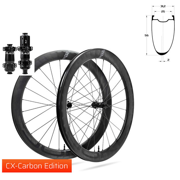 Immagine di DUKE STRADA AERA 56 SAPIM CX CARBON SPOKES CL SP RUOTE STRADA